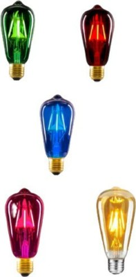 Velocious 4 W U-Tube E26, E27 LED Bulb(Multicolor, Pack of 5)