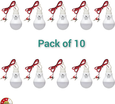 AP Source 9 W Basic Round 2 Pin LED Bulb(White, Pack of 10)