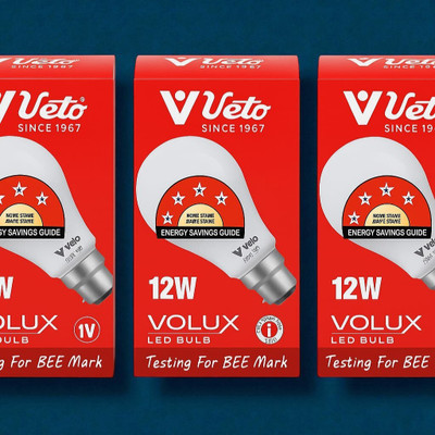 Veto 12 W Basic Round B22 LED Bulb(White, Pack of 3)
