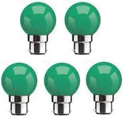 rino 0.5 W Basic Standard B22 LED Bulb(Green, Pack of 5)