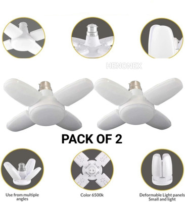 Henonex 28 W Basic Standard B22 LED Bulb(White, Pack of 2)