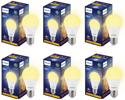 PHILIPS 12 W Round E27 LED Bulb(Yellow, Pack of 6)
