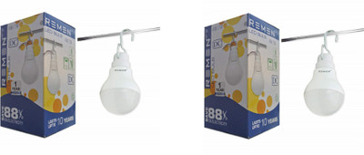 REMEN 7 W Basic Standard Plug & Play LED Bulb(White, Pack of 2)
