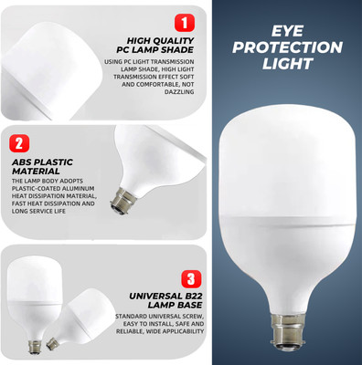 WRADER 40 W Eye Safety Compliance Standard B22 LED Bulb(White)