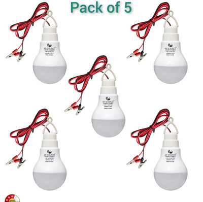 AP Source 5 W Basic Round 2 Pin LED Bulb(White, Pack of 5)