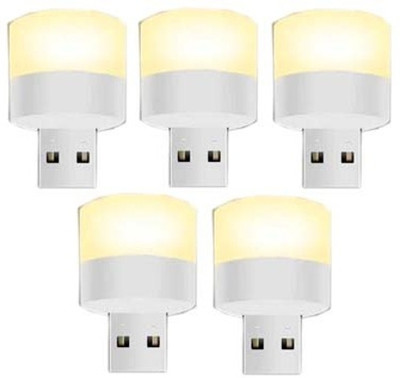 rino 1 W Basic Standard Plug & Play LED Bulb(Yellow, Pack of 5)