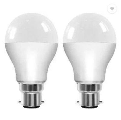 Dunagiri 9 W Round B22 LED Bulb(White, Pack of 2)