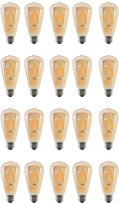 vibunt 4 W Basic Arbitrary E27 LED Bulb(Yellow, Pack of 20)