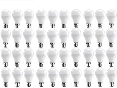 SIRSAINDIA 9 W Basic Round B22 LED Bulb(White, Pack of 40)