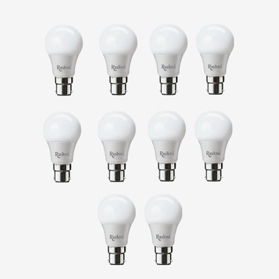 RASHMI 9 W Basic Arbitrary B22 LED Bulb(White, Pack of 10)