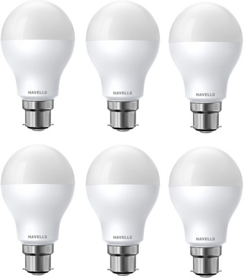 HAVELLS 9 W Basic Standard B22 LED Bulb(Yellow, Pack of 6)