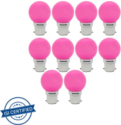 Panasonic 0.5 W Round B22 LED Bulb(Pink, Pack of 10)