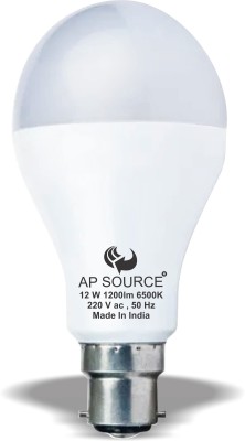 AP Source 12 W Round B22 LED Bulb(White)