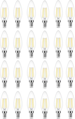 vibunt 4 W Candle E14 LED Bulb(Yellow, Pack of 24)
