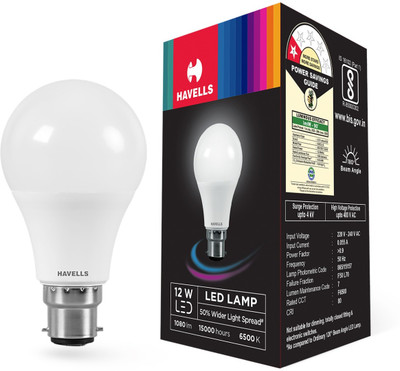 HAVELLS 12 W Basic Standard B22 LED Bulb(White)