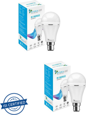 Syska 9 W Inverter Standard B22 Inverter Bulb(White, Pack of 2)