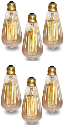 LEDOLUX 4 W Basic Standard E27 LED Bulb(Gold, Pack of 6)