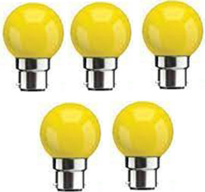 rino 0.5 W Basic Standard B22 LED Bulb(Yellow, Pack of 5)