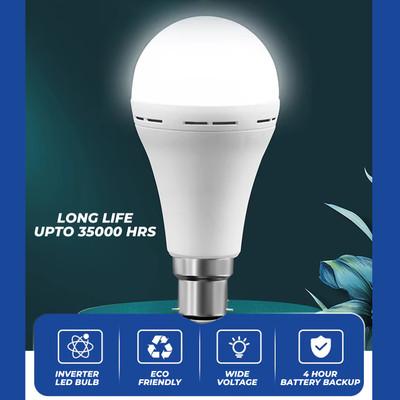 MOBIZAC 15 W Inverter Round B22 Inverter Bulb(White)
