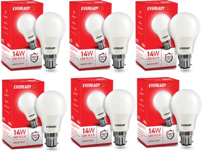 EVEREADY 14 W Standard B22 LED Bulb(White, Pack of 6)