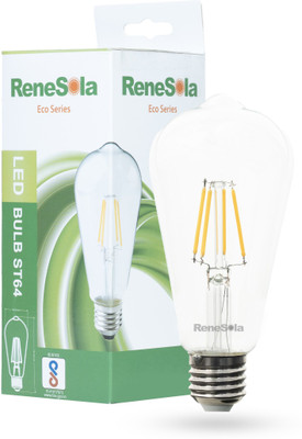 Renesola 5 W Basic Decorative E27 LED Bulb(Yellow, Pack of 4)
