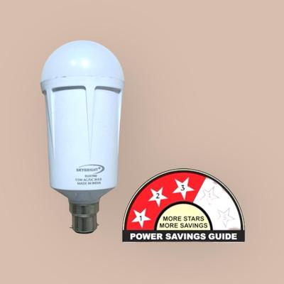 skybright 15 W Inverter Round B22 Inverter Bulb(White)