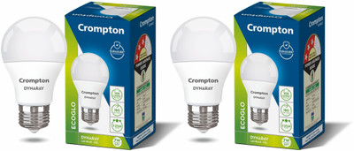 Crompton 7 W Basic Round E27 LED Bulb(White, Pack of 2)