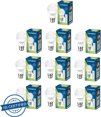 Crompton 9 W Basic Standard B22 LED Bulb(White, Pack of 10)