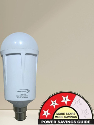 skybright 15 W Inverter Round B22 Inverter Bulb(White)