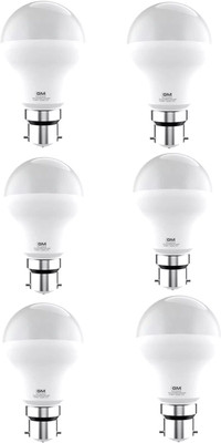GM 7 W Basic Arbitrary B22 LED Bulb(White, Pack of 6)