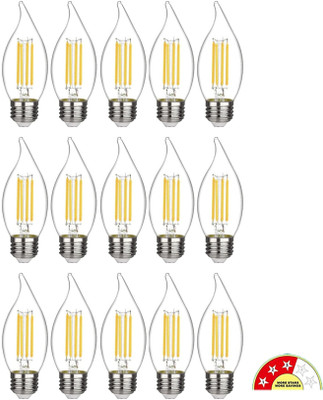 vibunt 4 W Basic Candle E27 LED Bulb(Yellow, Pack of 15)
