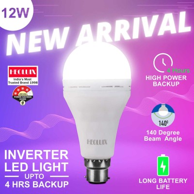 heoluix 12 W Inverter Standard B22 Inverter Bulb(White)