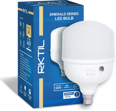 RKTIL 50 W Basic Standard B22 LED Bulb(White)