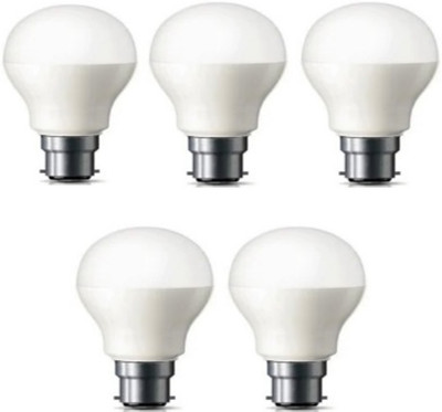 owesom 9 W Basic Round B22 LED Bulb(White, Pack of 5)