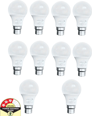 skybright 9 W Eye Safety Compliance Standard B22 LED Bulb(White, Pack of 10)