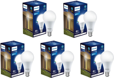 PHILIPS 22 W Basic Standard B22 LED Bulb(White, Pack of 5)