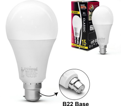 AVINDRA 15 W Basic Round B22 LED Bulb(White, Pack of 2)
