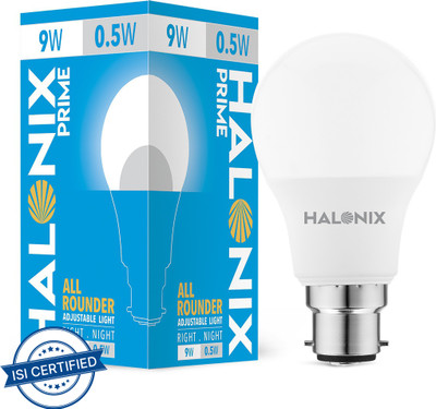 HALONIX 9 W, 0.5 W Basic Round B22 LED Bulb(White)
