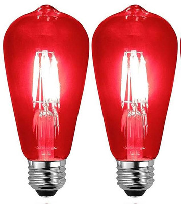 Baslash 4 W Basic Decorative E27 LED Bulb(Red, Pack of 2)
