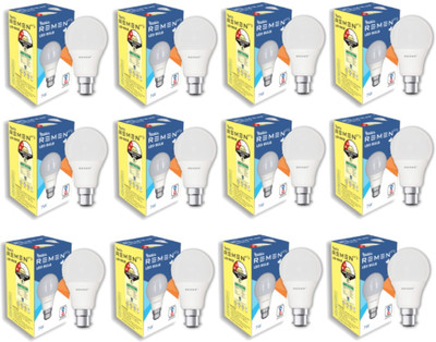 REMEN 7 W Basic Standard B22 LED Bulb(White, Pack of 12)