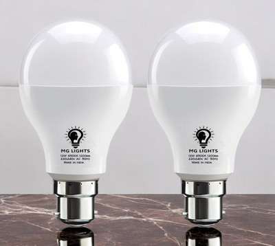 mg lights 5 W Basic Arbitrary B22 LED Bulb(White, Pack of 2)
