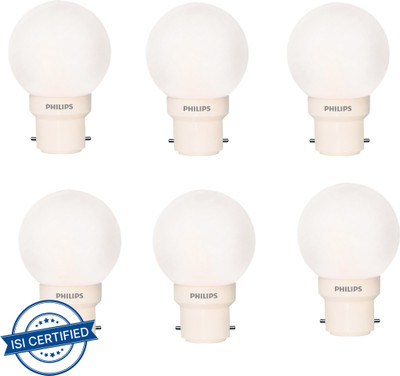 PHILIPS 0.5 W Basic Standard B22 LED Bulb(White, Pack of 6)