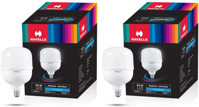 HAVELLS 50 W Basic Standard B22 LED Bulb(White, Pack of 2)