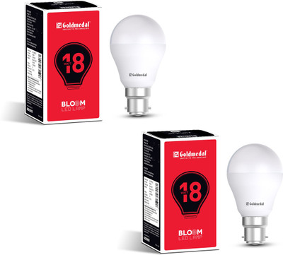Gold Medal 5 W Basic Standard B22 LED Bulb(White, Pack of 2)