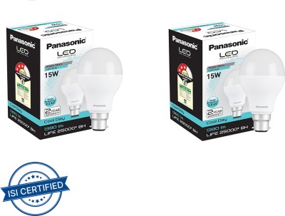 Panasonic 15 W Round B22 LED Bulb(White, Pack of 2)