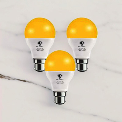 mg lights 5 W Basic Arbitrary B22 LED Bulb(Yellow, Pack of 3)