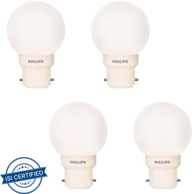 PHILIPS 0.5 W Standard B22 LED Bulb(White, Pack of 4)