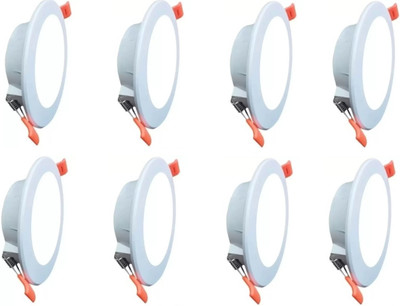 Cosas 9 W Basic Round 2 Pin LED Bulb(White, Pack of 8)