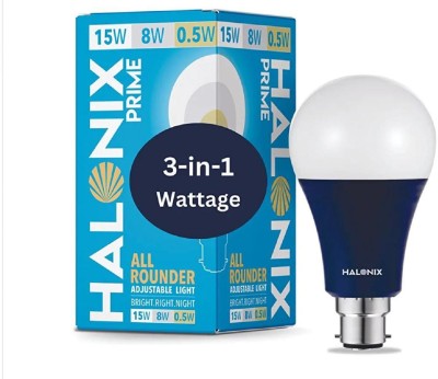HALONIX 15 W, 8 W, 0.5 W Round B22 D LED Bulb(White)