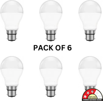 spark world 12 W Basic Standard B22 LED Bulb(White, Pack of 6)